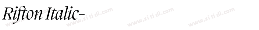 Rifton Italic字体转换